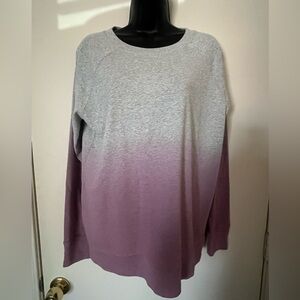 Eddie Bauer Women's Gray and Purple Ombre Sweatshirt